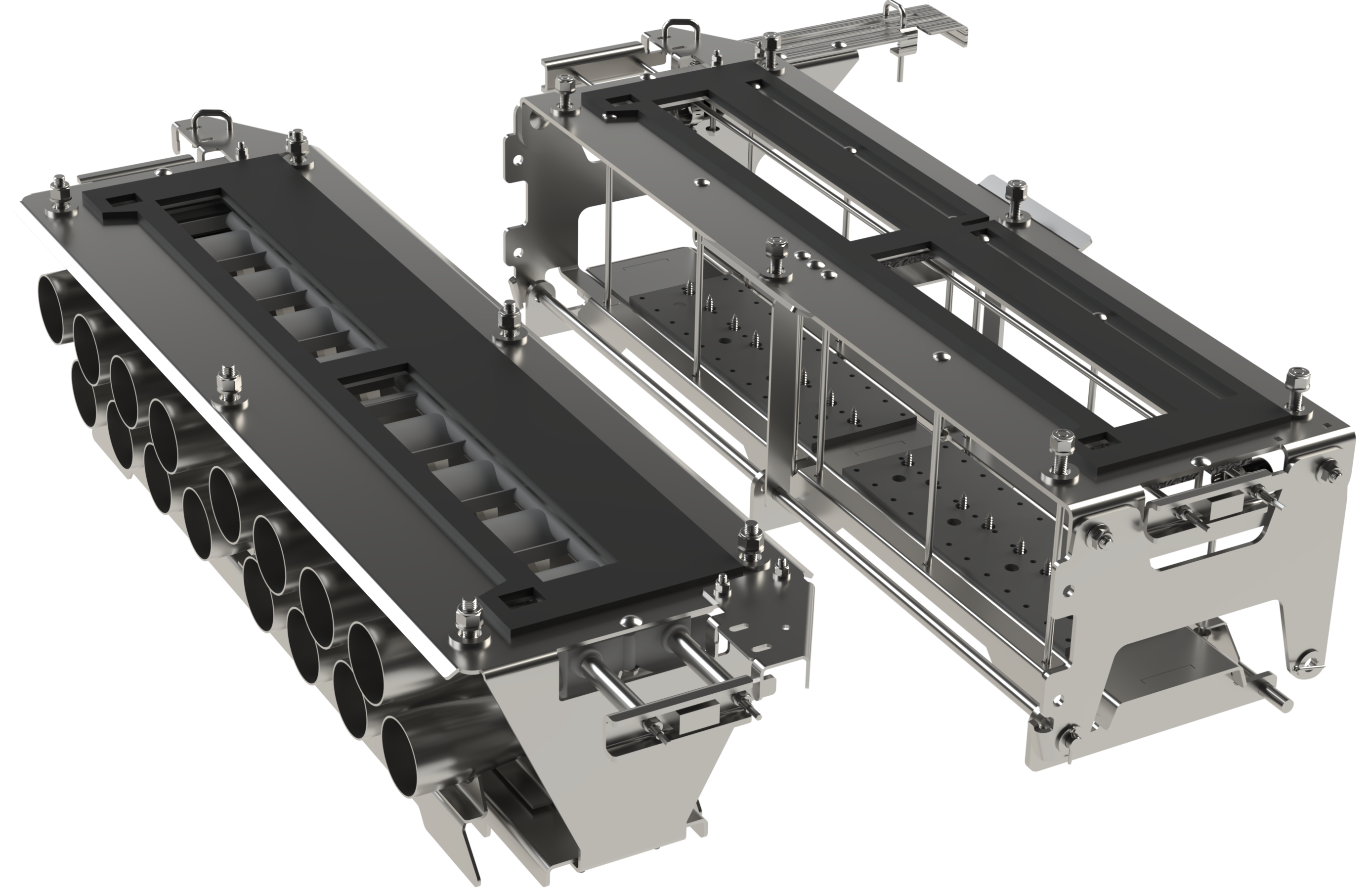 below the meter housing